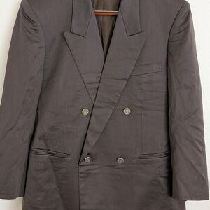 Vintage Christian Dior Men's Brown Suit Jacket Size 38